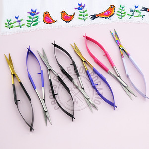 High Quality Spring Manicure Scissors Stainless Steel Spring Cuticle Extension Scissors Straight Manicure Eyebrow Scissors - Product Image 5