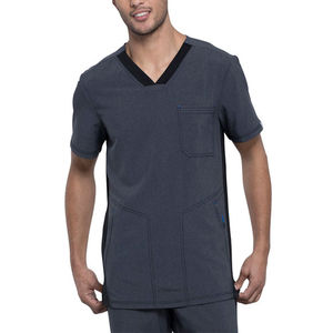 Tenues d'infirmière personnalisées pour femmes, uniformes d'hôpital de couleur unie, ensembles de blouses en toile, polyester, détection des aiguilles, fusion sans couture - Product Image 6