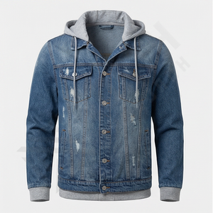 Veste en jean décontractée pour homme 2025, coupe ample, style unique, lavée, très vendue, de haute qualité, pour la mode masculine - Product Image 1