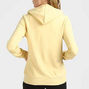 Vente en gros usine – Sweat à capuche pour femme 100 % coton, personnalisé, entièrement zippé, doublé, anti-boulochage, respirant, hiver - Product Image 3