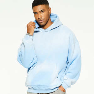 Sweat à capuche surdimensionné en coton épais de qualité supérieure pour homme, avec logo personnalisé, style vintage délavé, tie-dye - Product Image 2