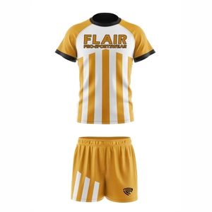 Ensembles d'uniformes de maillots de football confortables et respirants de meilleure qualité au design personnalisé Service OEM pour les jeunes joueurs de sexe masculin Coupe automatisée - Product Image 4