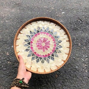 Natural Rattan Tray Handwoven Serving Tray <b>for</b> Home <b>Kitchen</b> Dining <b>Table</b> and Interior Decoration - Product Image 6