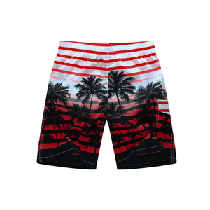 Pantalones cortos de playa informales de verano de calle alta, pantalones cortos de tablero de algodón antiarrugas personalizados, patrón sublimado, decoración de bolsillo, ropa de calle - Product Image 2