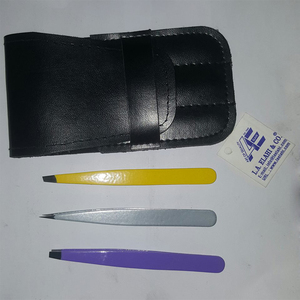 Pinzas Profesionales de Acero Inoxidable de Alta Calidad para Cejas, Punta Inclinada, Kit de Depilación de Vello Facial - Product Image 1