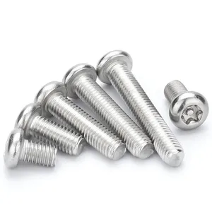 M3 M4 M5 M6 M8 M10 M12 304 Stainless Steel Machine Tamper Resistant Button Head Bolts Torx Pin Security Screws