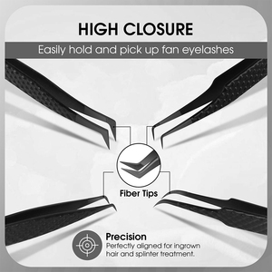 Pince à épiler personnalisée en gros pince à cils incurvée couleur blanche et noire pince à épiler d'extension de cils à vendre prix - Product Image 3