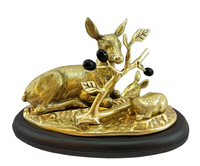 Laiton chameau artisanat Figurine décorative Antique Artware décor à la maison Animal Statue chameau en laiton massif finition polie