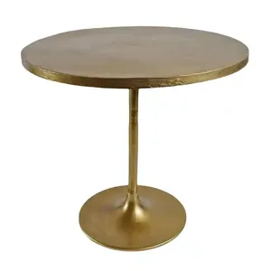 Table en métal de luxe traditionnelle faite à la main élégante classique fantaisie table en métal décorative pour la maison prix de gros en aluminium doré - Product Image 4