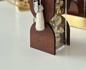 Quemador de Incienso Moderno de Madera con Caja de Almacenamiento Acrílica, Porta Incienso de Oud Árabe de Lujo, Decoración de Ramadán, Diseño Árabe para Uso en el Hogar del Golfo - Product Image 5