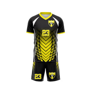 Conjunto de uniforme de fútbol sublimado de diseño personalizado transpirable 100% tela de poliéster estilo de verano calcetines superiores e inferiores bolsa incluida - Product Image 3