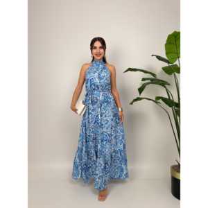 4024 เดรสผ้าชีฟองทรงเอแขนกุดพร้อมเข็มขัดเอวทรงเอ็มไพร์ทรงกว้างพร้อมเข็มขัด - Product Image 1