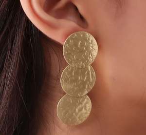 Pendientes Jhumkas de latón para mujer-Pendientes de regalo de boda de latón - Product Image 5