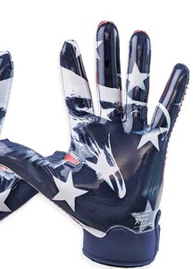 Gants récepteurs de football américain antidérapants confortables en latex avec logo personnalisé pour jeunes et adultes avec fermeture à enfiler Vêtements de football - Product Image 4