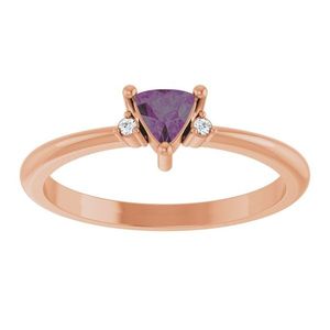 Anillo Stuller de Oro Amarillo de 14K con Diamantes de Corte Marquesa, Ovalado y Pera, Claridad SI, para Compromiso o Promesa, Modelo 72435:280P - Product Image 2