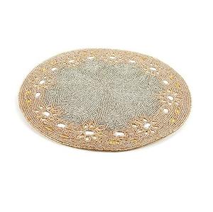 Handcrafted Beaded Vintage Wedding Banquet Solid Color Eco-Friendly Durable <b>Place</b> <b>Mat</b> Custom Color Handmade for Hotel Home - Product Image 6