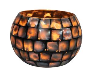 Porte-bougie en verre transparent avec motif d'échecs et nacre pour la décoration de la maison, Noël, la Saint-Valentin et Pâques et l'affichage de bougies - Product Image 4