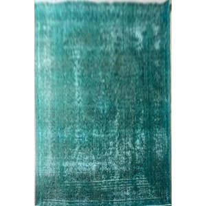 Tapis turc moderne en peluche fait main, motif médaillon de Tabriz, 12'4" x 9'6" pour salon - Product Image 1