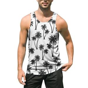 Camiseta sin mangas de verano con estampado de sublimación 3D con estilo, nueva camiseta sin mangas transpirable para hombre, camisetas de entrenamiento de gimnasio de algodón orgánico 100% - Product Image 6