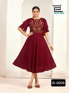 Ropa étnica india Heavy Georgette Butti con costura interior Fancy Unique Doble capa Mangas patrón Vestido para ropa informal - Product Image 3