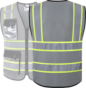 Chaleco de Seguridad Reflectante de Alta Visibilidad de Poliéster para Hombre, Color y Logotipo Personalizados, Ropa de Trabajo Transpirable de Secado Rápido de Alta Calidad, OEM - Product Image 6