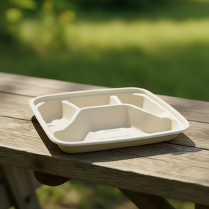 Bandeja para Almuerzo Desechable de 3/4 Compartimentos con Tapa, Práctica para Porcionar Alimentos - Product Image 3