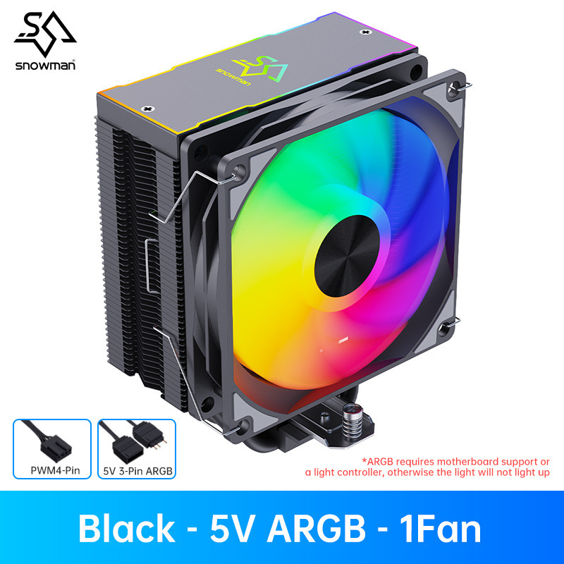 Trackless Mt6 Radiator Snowman MT6-V3 ARGB AM5 CPU Cooler - 30 65 Aluminum/copper Radiator