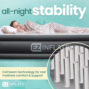 Materasso ad aria di lusso moderno EZ INFLATE a doppia altezza con pompa integrata per uso in camera da letto - Product Image 4