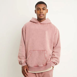 Sudadera con capucha de lavado ácido OEM para hombre de alta calidad y a un precio asequible, transpirable y cómoda ropa de invierno informal con patrón sólido - Product Image 6