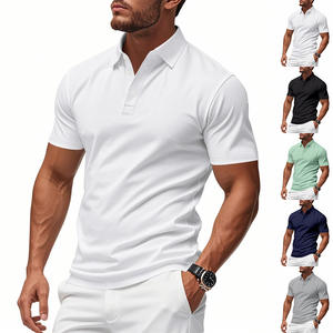 Camisas de golf atléticas de secado rápido de rendimiento para hombres de alta calidad, camisetas de manga corta informales transpirables para camisetas de polo de verano - Product Image 1