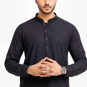 Shalwar Kameez en coton à la mode pour hommes, vêtements panjabi et pakistanais pour mariages. - Product Image 2