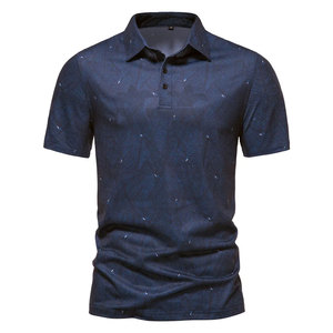 Venta al por mayor de alta calidad logotipo personalizado bordado de los hombres para los polos de algodón de punto camisetas de golf con diseño liso - Product Image 5
