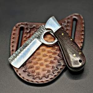 Couteau de chasse de haute qualité pour l'extérieur, en acier inoxydable carbone D2, couteaux tactiques de survie pour la chasse, manche en bois noir avec étui - Product Image 3