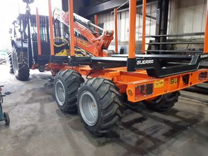 Remolque Forestal para Troncos con Grúa y Toma de Fuerza para Tractor, Capacidad de 10 Toneladas, Envío Gratuito - Product Image 4