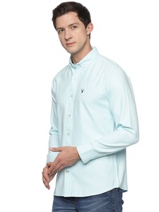 Camisas de satén de manga larga para hombre de primera calidad Exportadores indios Patrón liso de algodón Antiarrugas para ropa formal de primavera - Product Image 3