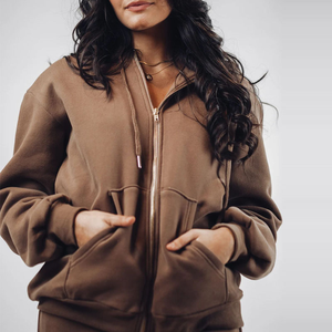 Chándal deportivo de gimnasio de algodón 100% para mujer, conjunto de moda personalizado de alta calidad, recién llegado, venta al por mayor, ropa de Fitness para mujer - Product Image 5