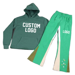 100% coton personnalisé Baggy Zip-Up survêtement à capuche survêtement pantalons de survêtement survêtement ensemble hiver Jogging survêtement grande taille solide - Product Image 1