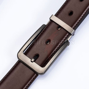 Ceintures en cuir avec impression de logo personnalisé de haute qualité pour hommes Style de mode de luxe avec boucle en acier matériau en peau de vache et matériau PU - Product Image 2