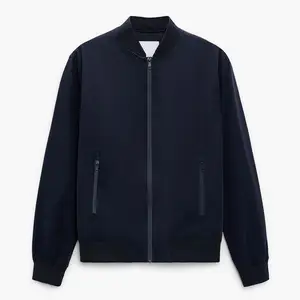 निर्माता पुरुषों के लिए नए डिज़ाइन के बॉम्बर जैकेट सिंपल ब्लैंक सॉलिड कलर कस्टम वॉटरप्रूफ विंटर बॉम्बर जैकेट की आपूर्ति करते हैं