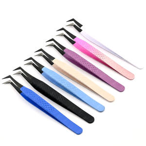 Nouvelle arrivée Extension de cils pointe fine Volume pince à épiler Boot Grip pince à épiler légère Anti-Fatigue anti-dérapant en acier inoxydable - Product Image 4