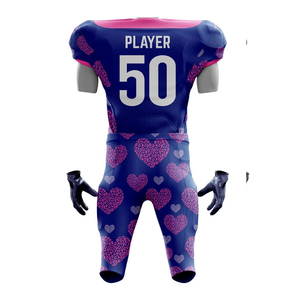 Uniformes de Fútbol Americano con Diseño Moderno, Personalizados por Sublimación, Manga Corta, 100% Poliéster, Secado Rápido, Conjuntos para Equipos - Product Image 3