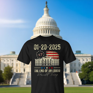T-shirt promotionnel d'inauguration du 20 janvier 2025 mettant en scène le 47e président : Fin d'un message d'erreur - Product Image 3