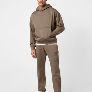 เสื้อฮู้ดดี้ผ้าฟลีซคอตตอน GSM หนานุ่มสำหรับผู้ชาย สไตล์สตรีทแวร์ เหมาะสำหรับงานพิมพ์ลายแบบกำหนดเอง เสื้อสเวตเชิ้ตแบบสวมหัว - Product Image 4