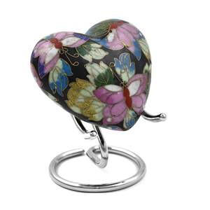 Urna Funeraria Tipo Domo con Diseño de Mariposa Negra Estilo Americano para Adultos - Product Image 2