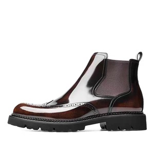 Thick Soled Cowhide Oxford <b>Slip</b> <b>On</b> <b>Shoes</b> New High Quality Genuine Leather Men's <b>Waterproof</b> Smooth Finish Casual Formal <b>Shoes</b> - Product Image 1