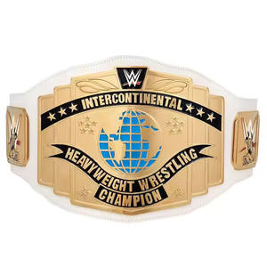 Diseño personalizado WWE Campeonato Cinturones de lucha libre Sialkot Pakistán 4mm Placas de zinc Correa de cuero World Heavyweight Belt Ronpex - Product Image 1
