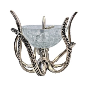 Cuenco profundo de pulpo decorativo moderno, hecho de Metal y Material de vidrio, tazón de Metal/cuenco de ensalada/cuenco de fruta - Product Image 1