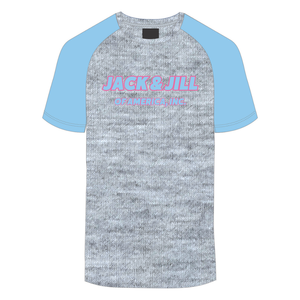 Jack e Jill of America Grey Maglia con maniche Raglan blu ciniglia ricamo nero e organizzazioni professionali civiche abbigliamento - Product Image 2