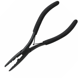 Pinzas para Extensiones de Cabello Negro Mate, Herramienta de Prensado de Micro Anillos y Nano Perlas, Herramienta de Estilismo Profesional y Duradera para Salón - Product Image 4