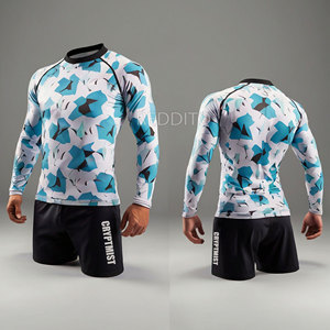 Ensemble de compression OEM imprimé en 3D pour hommes, short de gymnastique respirant à séchage rapide, ensemble de protection contre les éruptions cutanées pour garçons, grande taille - Product Image 1